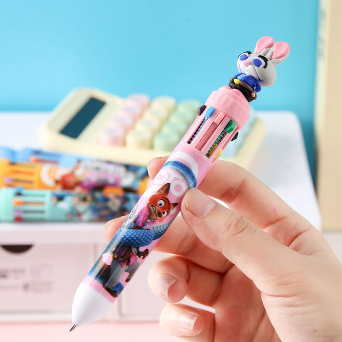 Wholesale Cute cartoon 10-color ballpoint pen