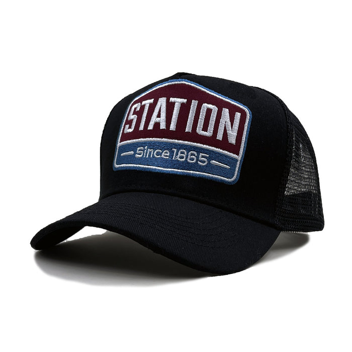 Wholesale Station Embroidered Mesh Sunshade Baseball Cap