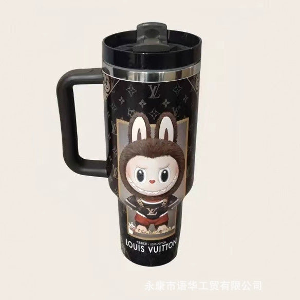 Wholesale Ice Cup 40oz Stainless Steel Handle Insulated Cup Portable Car Cup