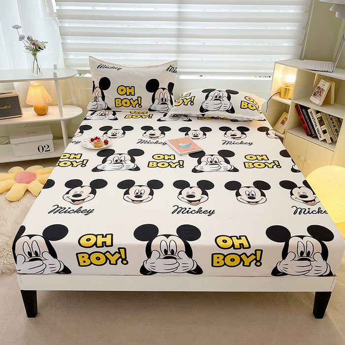 Wholesale A-level Cloud Washed Cotton Cute Cartoon Girl Heart Dormitory Bed Sheets JDC-SEE-AiErMei006