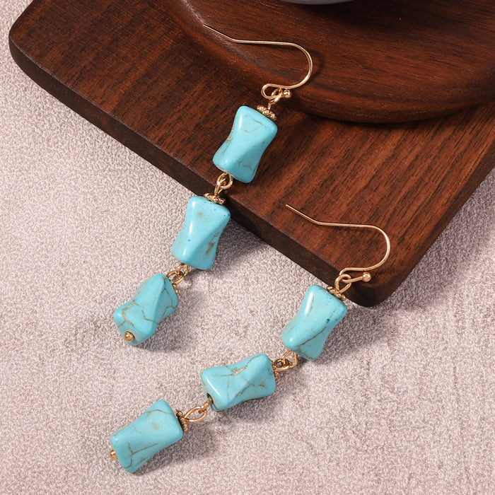 Wholesale turquoise earrings versatile simple fashion earrings