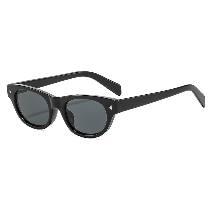 Wholesale Retro Square Sunglasses for Women Trendy UV400 Black Frame Gray Lens Fashion Accessory