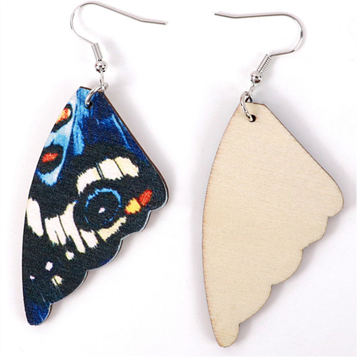 Wholesale Butterfly Wings Wooden Earrings JDC-ES-ChouD018