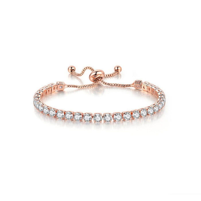 Wholesale New copper inlaid diamond bracelet with multiple rows full of diamonds and micro inlaid zircon bracelet