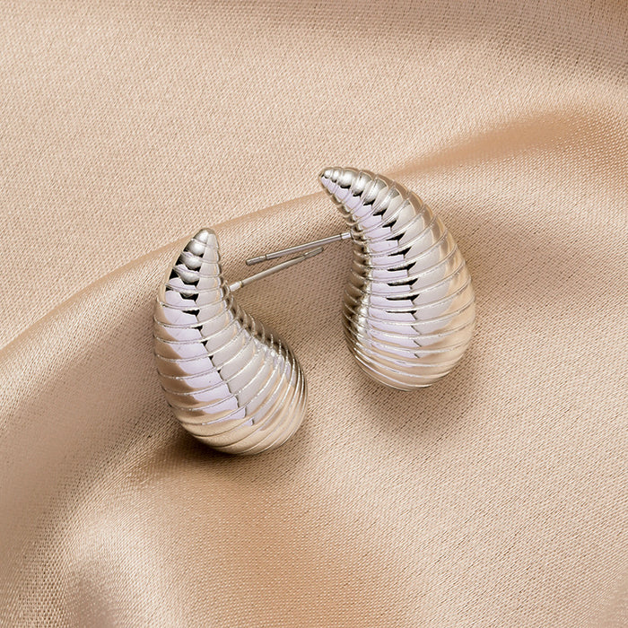 Wholesale Jewelry irregular earrings female  hollow water drop earrings