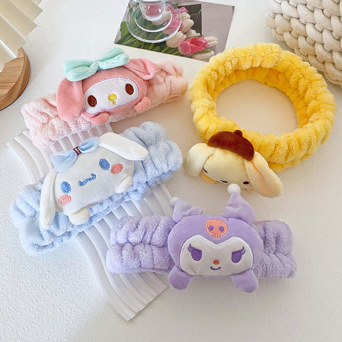 Wholesale Cartoon Doll Hairband Sweet Girl Wash Face Beauty Makeup Hairband Headband Flannel Hair Accessories Headdress