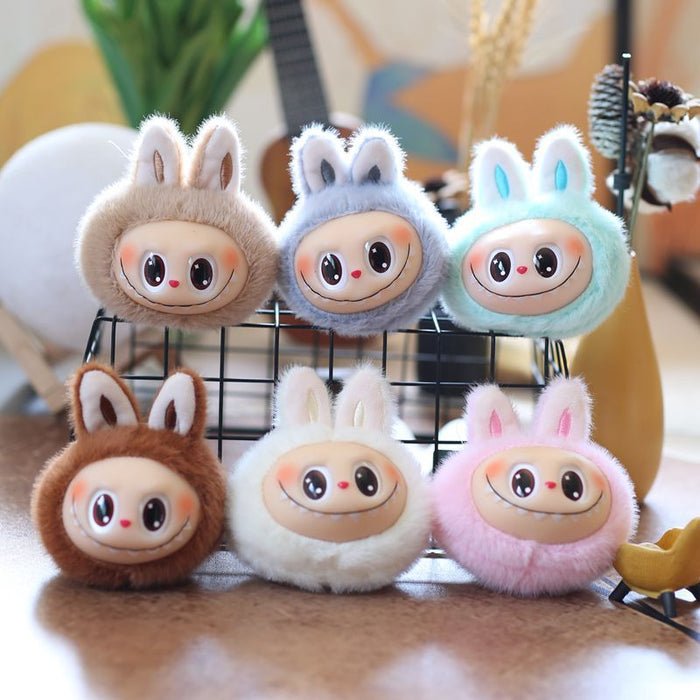 Wholesale Cute vinyl rabbit second generation small pendant plush toy doll bag pendant keychain doll