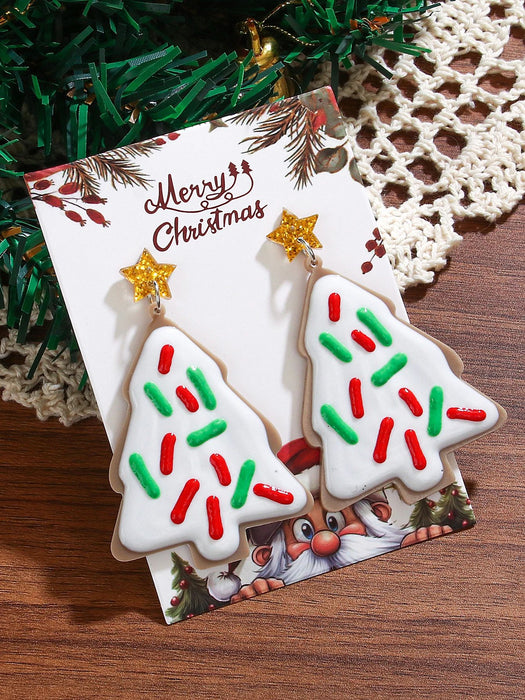 Wholesale fashion creative acrylic Christmas earrings