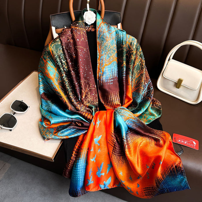 Wholesale Long Printed Silk Scarf JDC-SF-Xuanx005