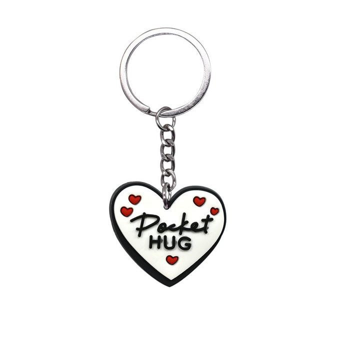 Wholesale 10 PCS  Cartoon Keychain School Bag Pendant Ring Hanging PVC Soft Glue Keychain