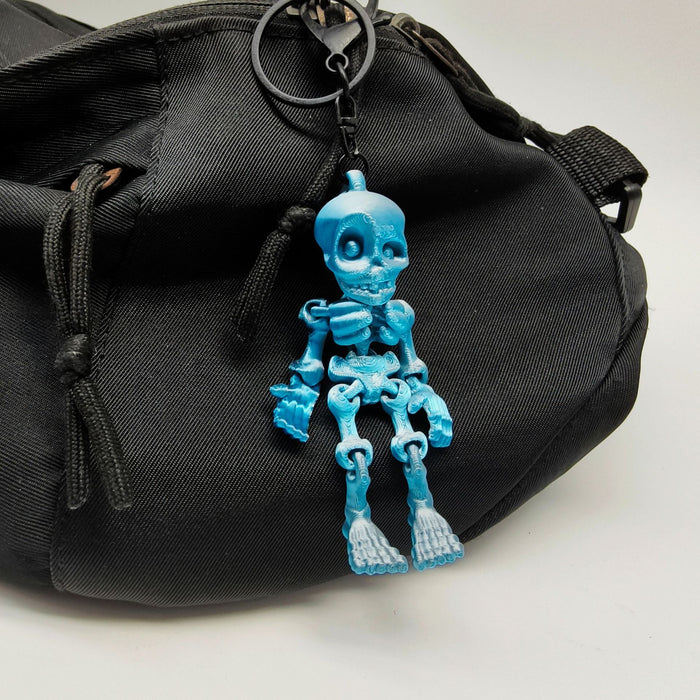 Wholesale 3D Printed  Skeleton Keychain Glow in Dark Bag Charm