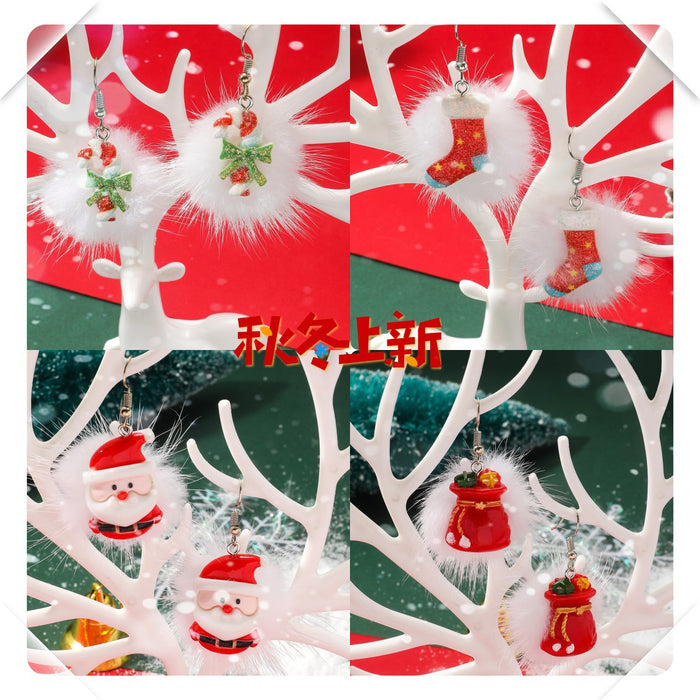 Wholesale Christmas Series Cartoon Cute Acrylic Earrings JDC-ES-JunJie006