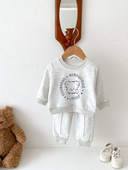 Wholesale Cute Bear Long-sleeved Trousers Children's Suit JDC-CTS-WeiNiS018