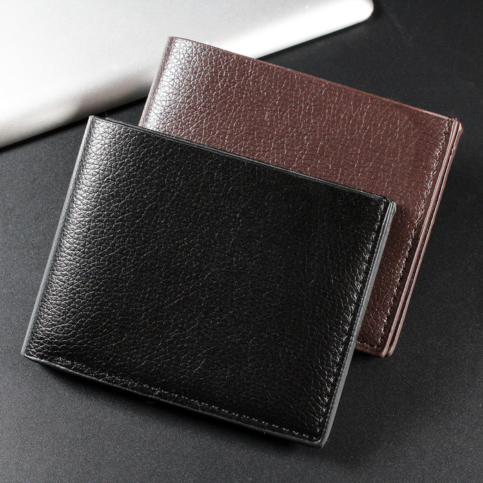 Wholesale Urban Simplicity Solid Color Men' s Wallet Black PVC Everyday Styling Accessory MOQ：3