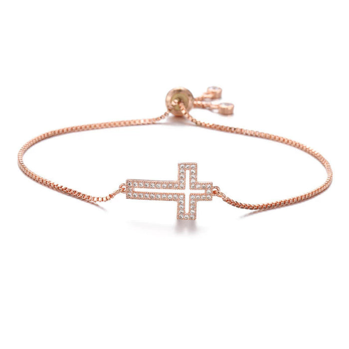 Wholesale Zircon Micro-inlay Hollow Design Bracelet