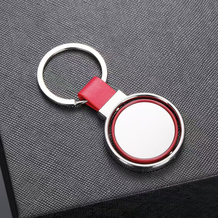 Wholesale Small gift keychain pendant leather keychain rotating leather keychain