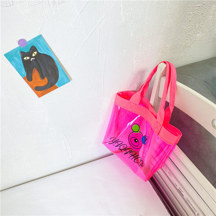 Wholesale Silicone Children's Transparent Jelly Cute Handbag  JDC-HB-YuanDuo015