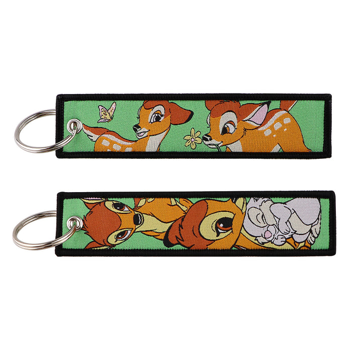 Wholesale Cartoon Cute Capybara Animal Woven Label Lanyard Keychain JDC-KC-KKX005