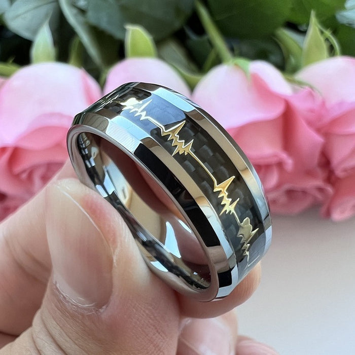 Wholesale Advanced Fashion Carbon Brazed Titanium Steel Ring, Popular Love Style Ring