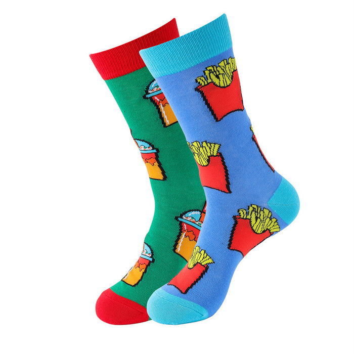 Wholesale Hamburger Fries Socks Knees Fruit Plant Socks