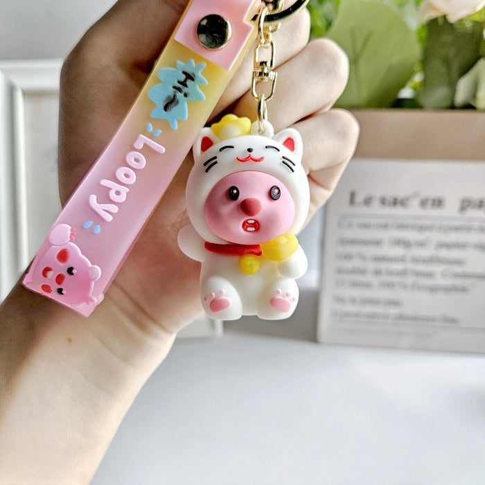 Wholesale Silicone Cartoon Doll Keychain JDC-KC-MingT096