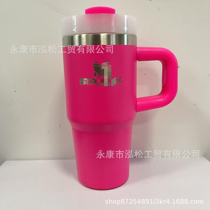Wholesale stainless steel vacuum beer mug with handle for car children' s car handle cup