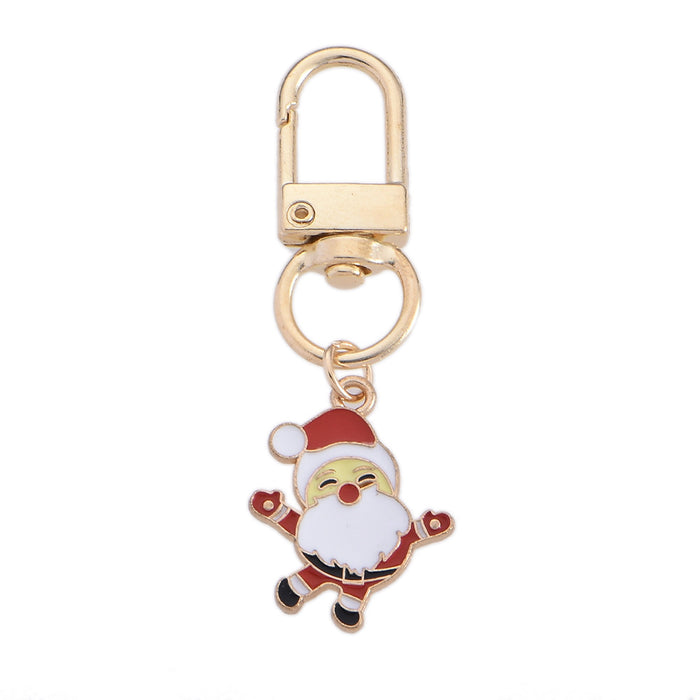 Wholesale Christmas Keychain Cute Creative Santa Claus Bag Accessories Alloy