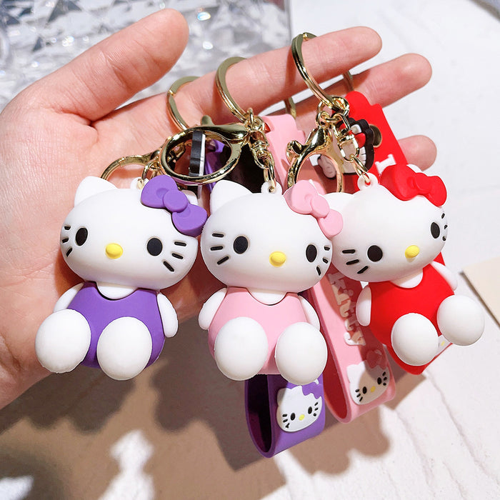 Wholesale Keychain silicone doll car key pendant small gift backpack pendant