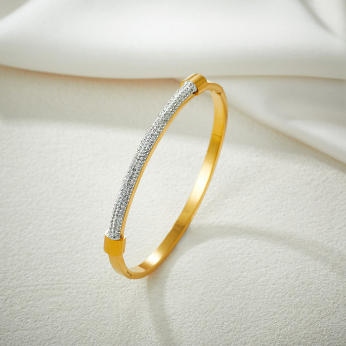 Wholesale Titanium steel bracelet gold and silver women's bangle
