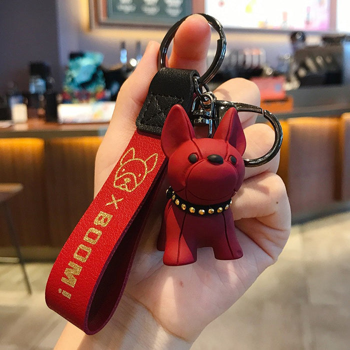 Wholesale Original Bulldog Keychain Cute Creative Resin Doll Keychain Bag Pendant