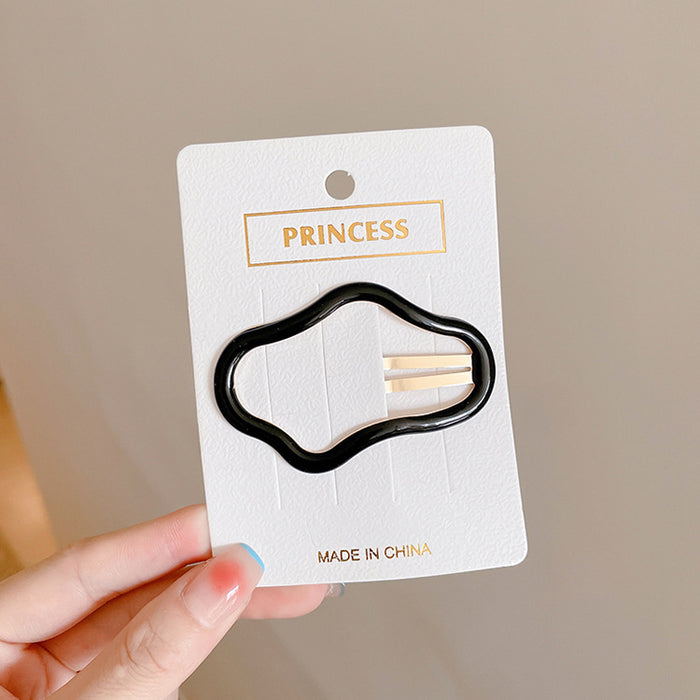 Wholesale Cloud-shaped hollow hairpin female BB clip broken hair forehead bangs side clip side   back head clip headdress