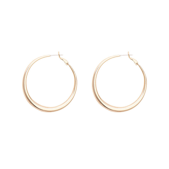 Wholesale Geometric Round Gold Hoop Earrings Trendy Jewelry Accessory MOQ≥3