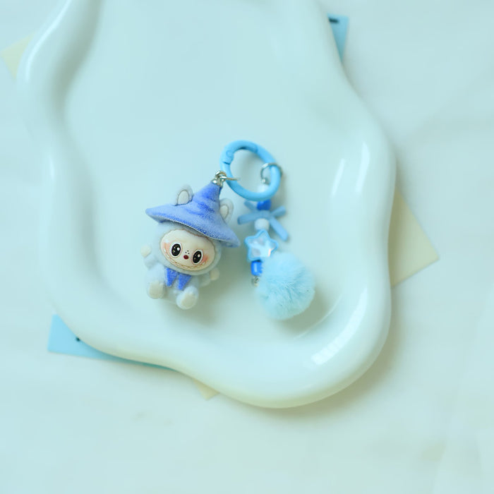 Wholesale Flocking wizard key chain pendant cute doll accessories mobile phone accessories pendant