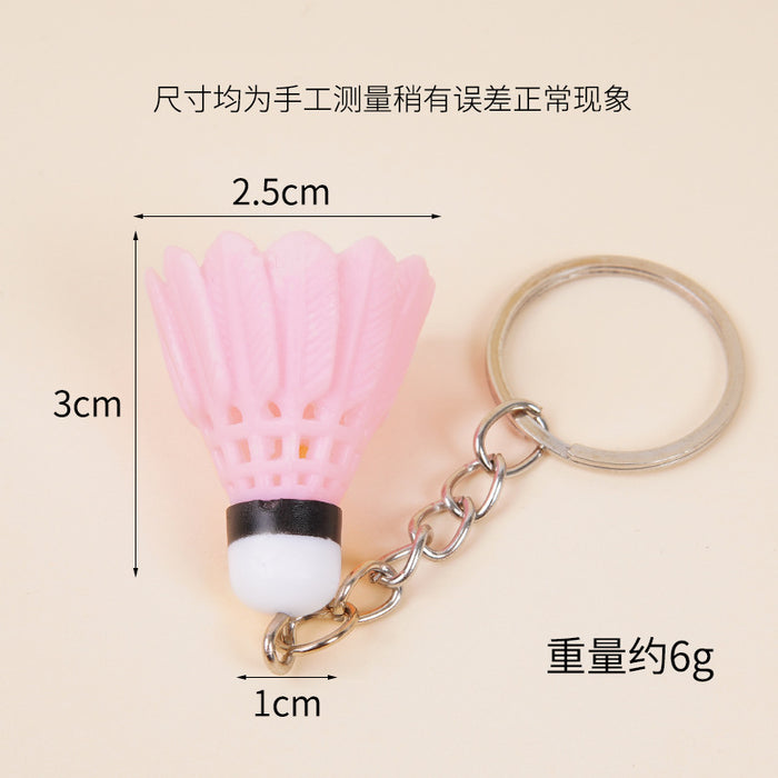 Wholesale Badminton Keychain Pendant PVC Sports DIY Accessory MOQ≥5