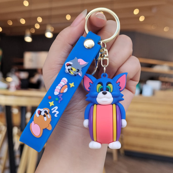 Wholesale Cartoon Dessert Keychain Cute Schoolbag Pendant Creative Car Key Chain