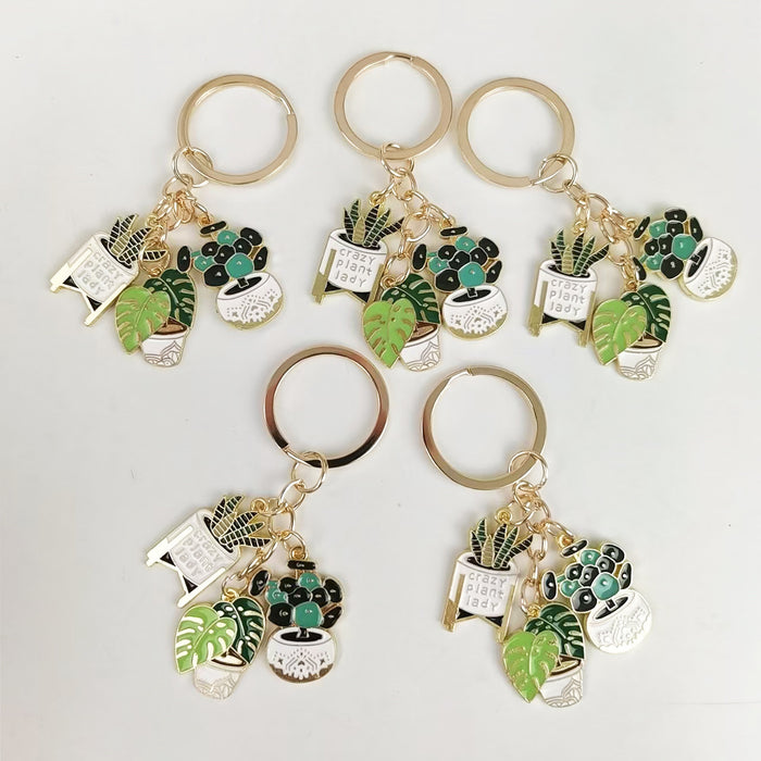 Wholesale pot meat shape green keychain