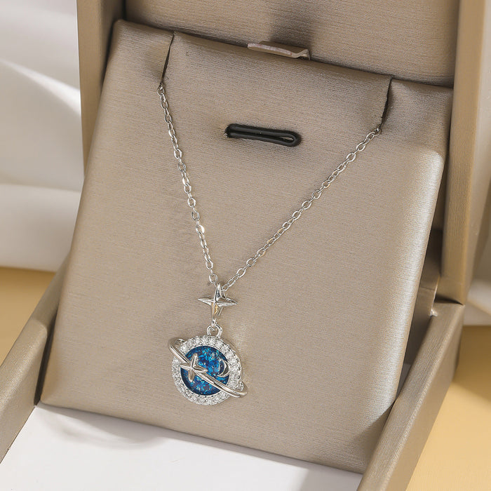 Wholesale Vintage necklace with micro inlaid zircon collarbone chain