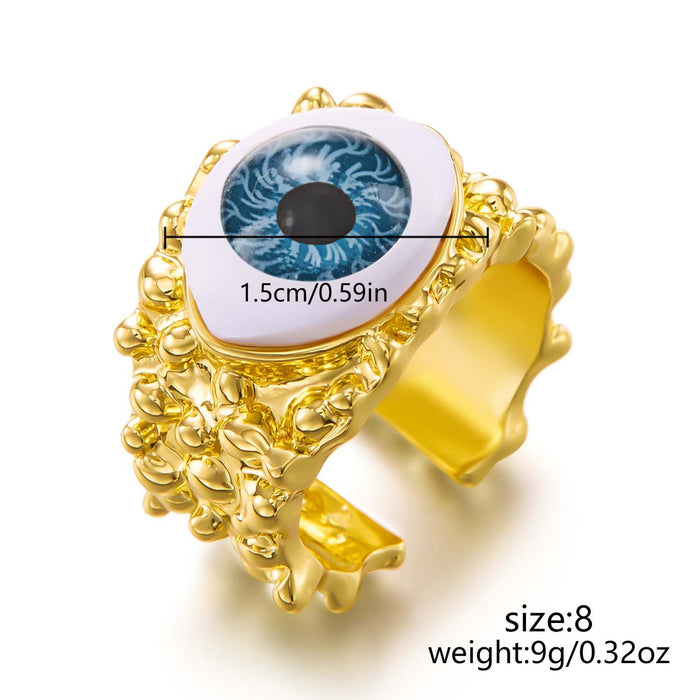 Wholesale blue eyes ring fashion grain eyes devil's eye opening adjustable ring
