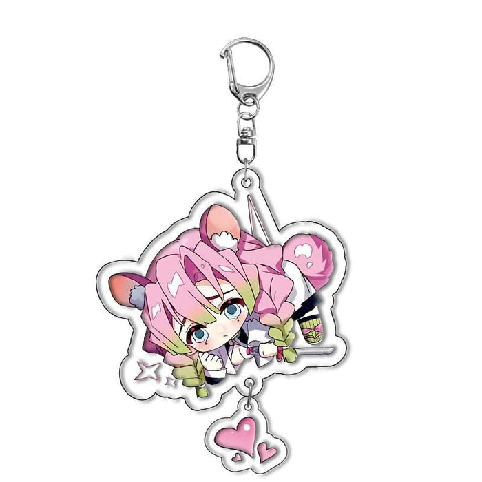 Wholesale 10pcs/set Acrylic double-sided keychain anime peripheral pendant