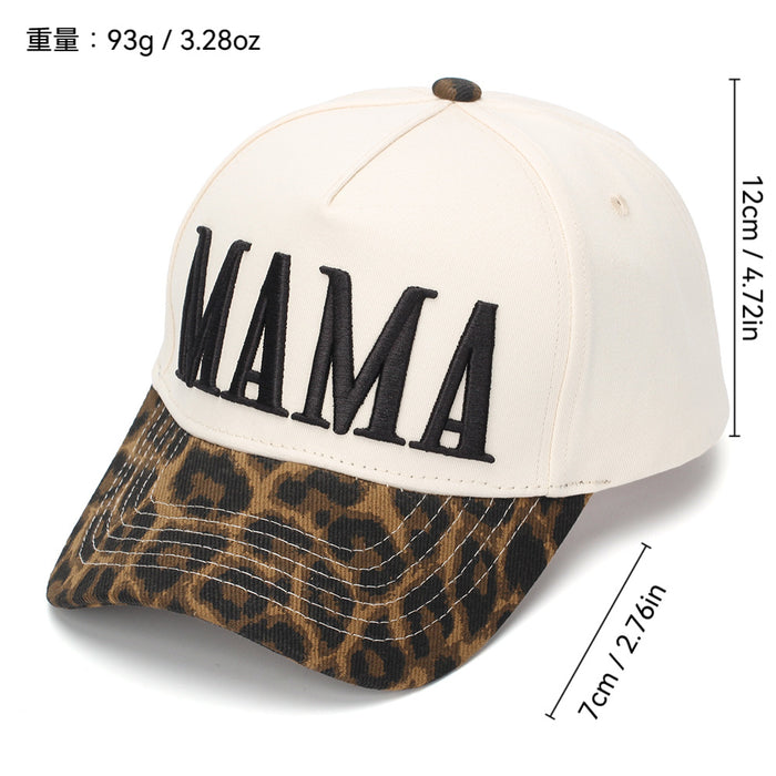 Wholesale Leopard Print Embroidered Baseball Cap Trendy Sun Protection Hat for Summer Boutique Resale Gift
