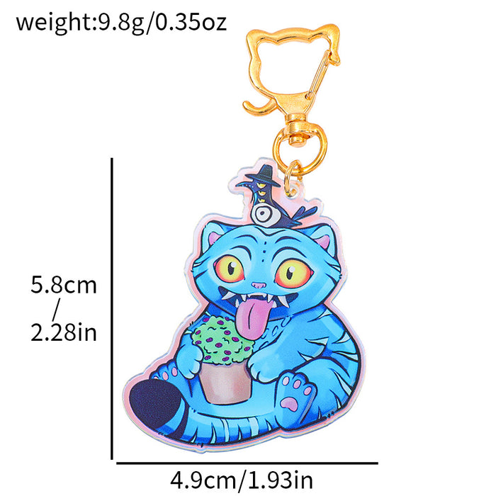 Wholesale Cartoon Anime Tiger Acrylic Keychain Pendant