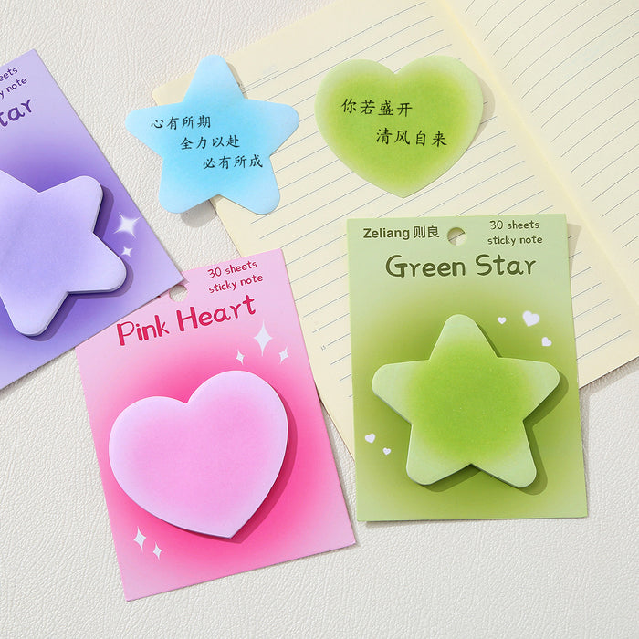 Wholesale Color Blush Halo Gradient Love Star Sticker Note