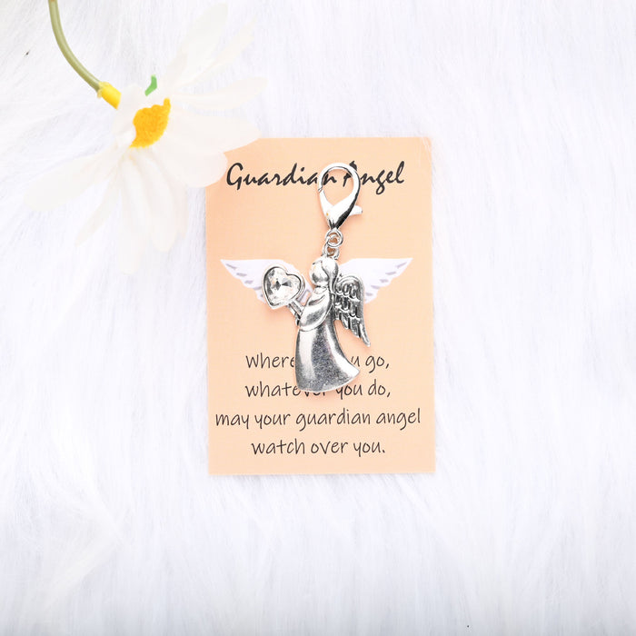 Wholesale Cute Diamond Angel Girl Keychain