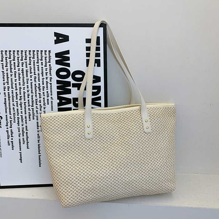 Wholesale Large capacity woven handbag, trendy beach bag, single shoulder armpit bag, tote bag