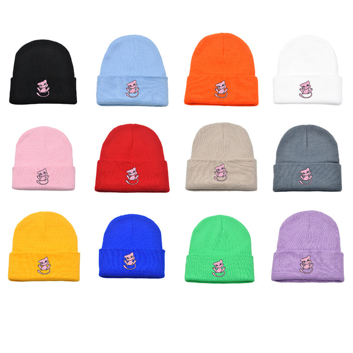 Wholesale Cartoon Embroidery Acrylic Wool Knitted Hat JDC-FH-HaiPu008