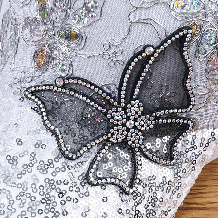 Wholesale Sparkling duckbill cap, fashionable rhinestone butterfly baseball cap