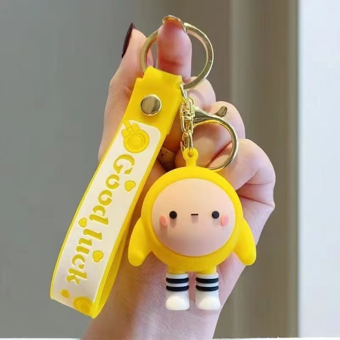 Wholesale Cartoon Egg Party Keychain Bag Pendant Car Keychain Arcade E-Commerce Small Gift