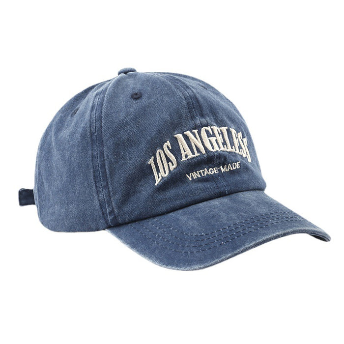 Wholesale Washed Cotton Soft Top Embroidered Men's and Women's Baseball Caps Outdoor American Denim Vintage Hats