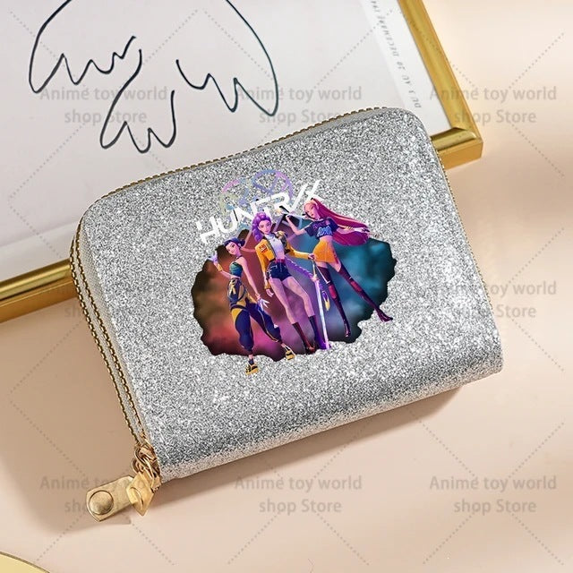 Wholesale Kpop Devil Hunter Sequin Wallet For Women Shiny Coin Purse Korean Style Party Fashion Accessory
