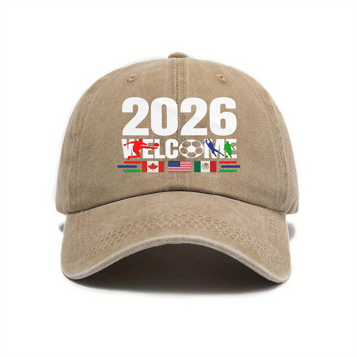 Wholesale Soft-Top Baseball Cap World Cup Print Sun Hat